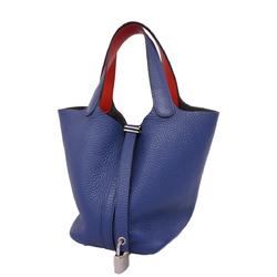Hermes handbag Picotin Lock Eclat PM C stamp Taurillon Clemence Blue Brauton Capucines Ladies