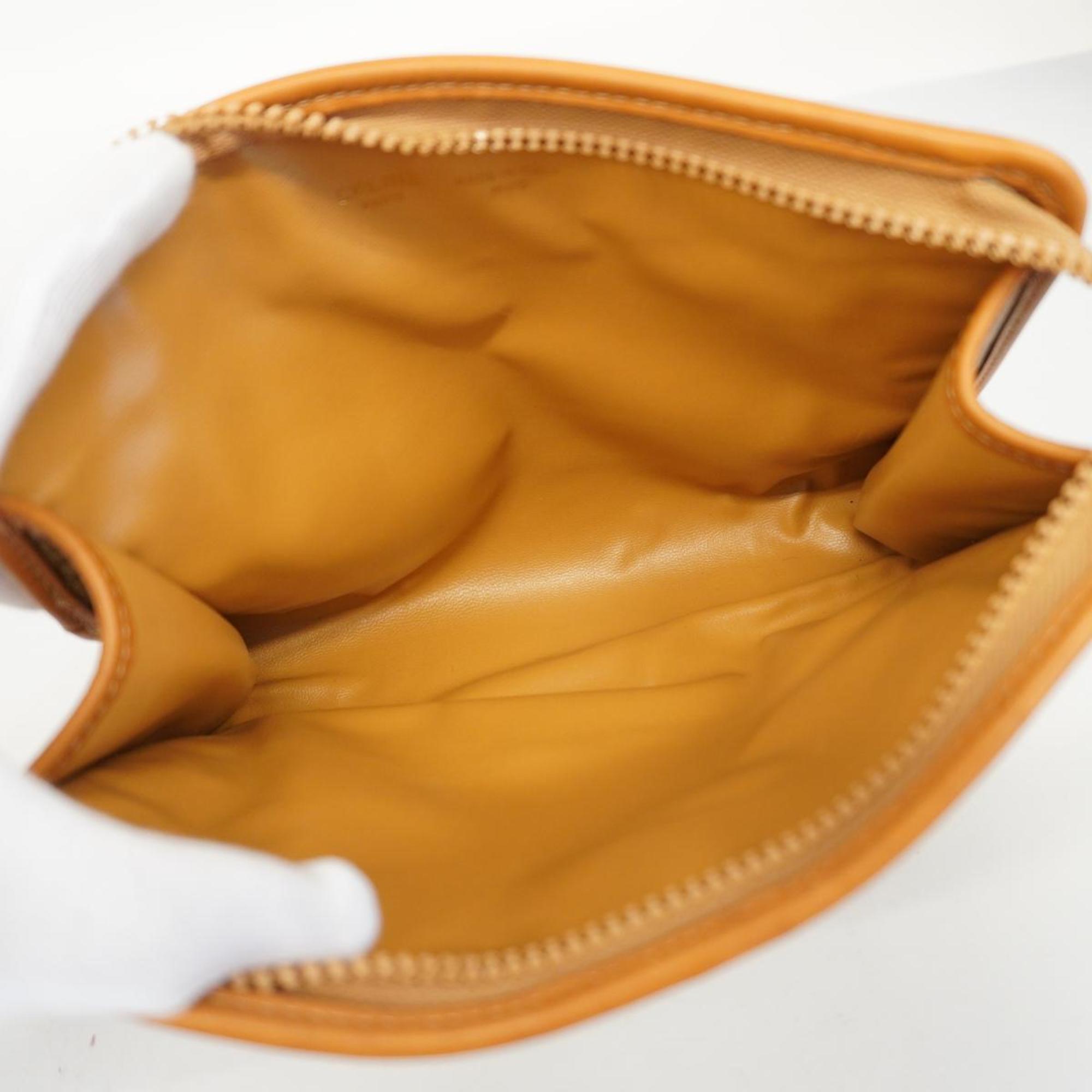 Celine clutch bag macadam brown women's