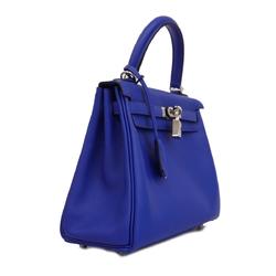 Hermes handbag Kelly 25 U engraved Swift Iris ladies