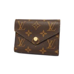Louis Vuitton Tri-fold Wallet Monogram Portefeuille Victorine M62472 Brown Men's Women's