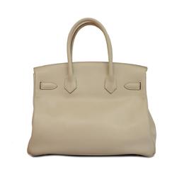 Hermes handbag Birkin 30 X engraved Swift pearl grey for women
