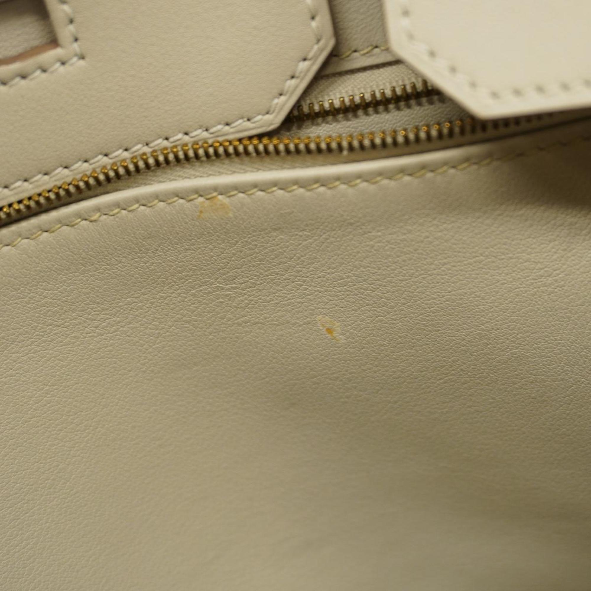 Hermes handbag Birkin 30 X engraved Swift pearl grey for women