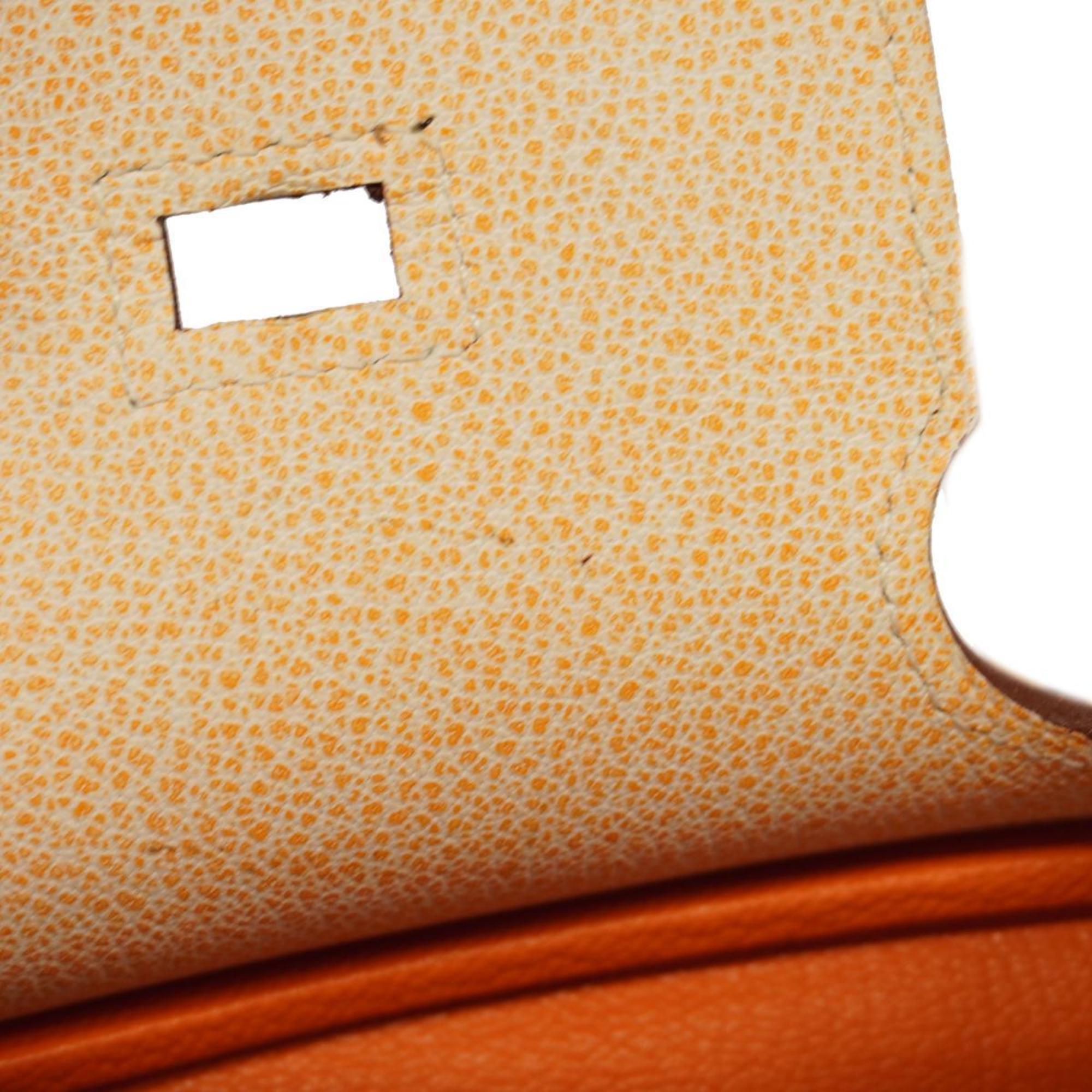 Hermes handbag Birkin 30 □F Dalmatian Orange Ladies