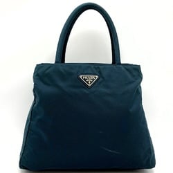 Prada handbag blue green nylon triangle PRADA