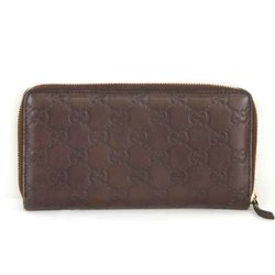 GUCCI Gucci Round 112724/203887 Long Wallet Shima Leather Brown Women's