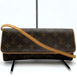 Louis Vuitton M51852 Pochette Twin GM Shoulder Bag Clutch 2way Brown Monogram LOUIS VUITTON