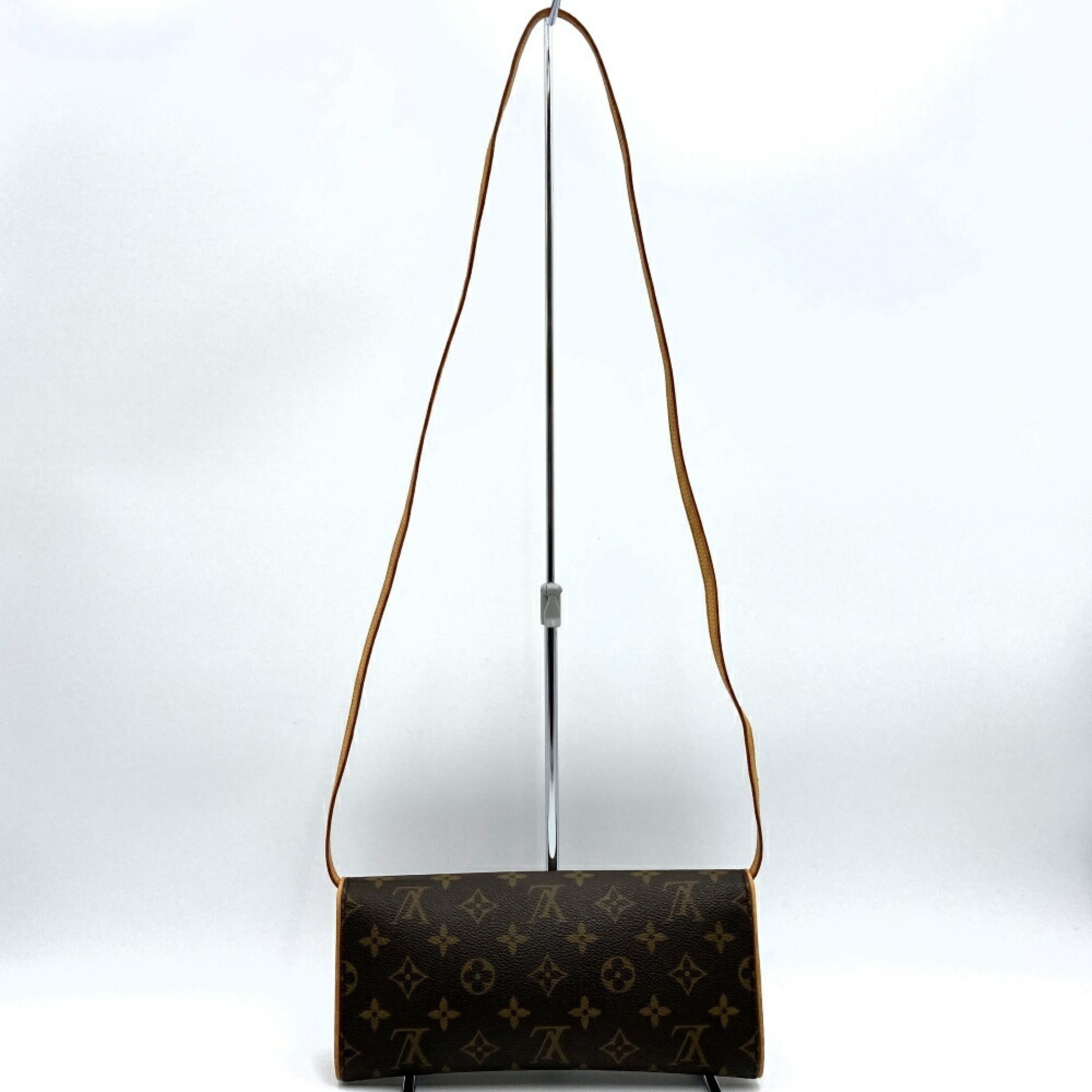 Louis Vuitton M51852 Pochette Twin GM Shoulder Bag Clutch 2way Brown Monogram LOUIS VUITTON