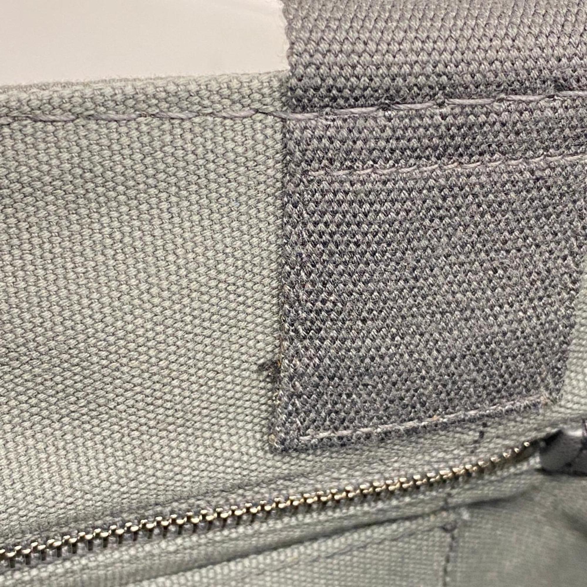Prada handbag canapa canvas grey ladies