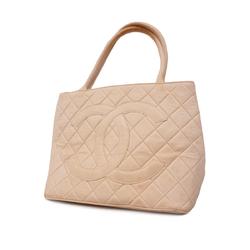 Chanel Tote Bag, Reproduction Tote, Lambskin, White, Women's