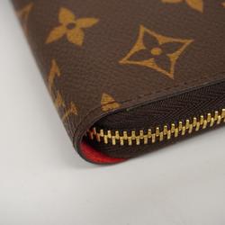 Louis Vuitton Long Wallet Monogram Zippy M41896 Coquelicot Men's Women's
