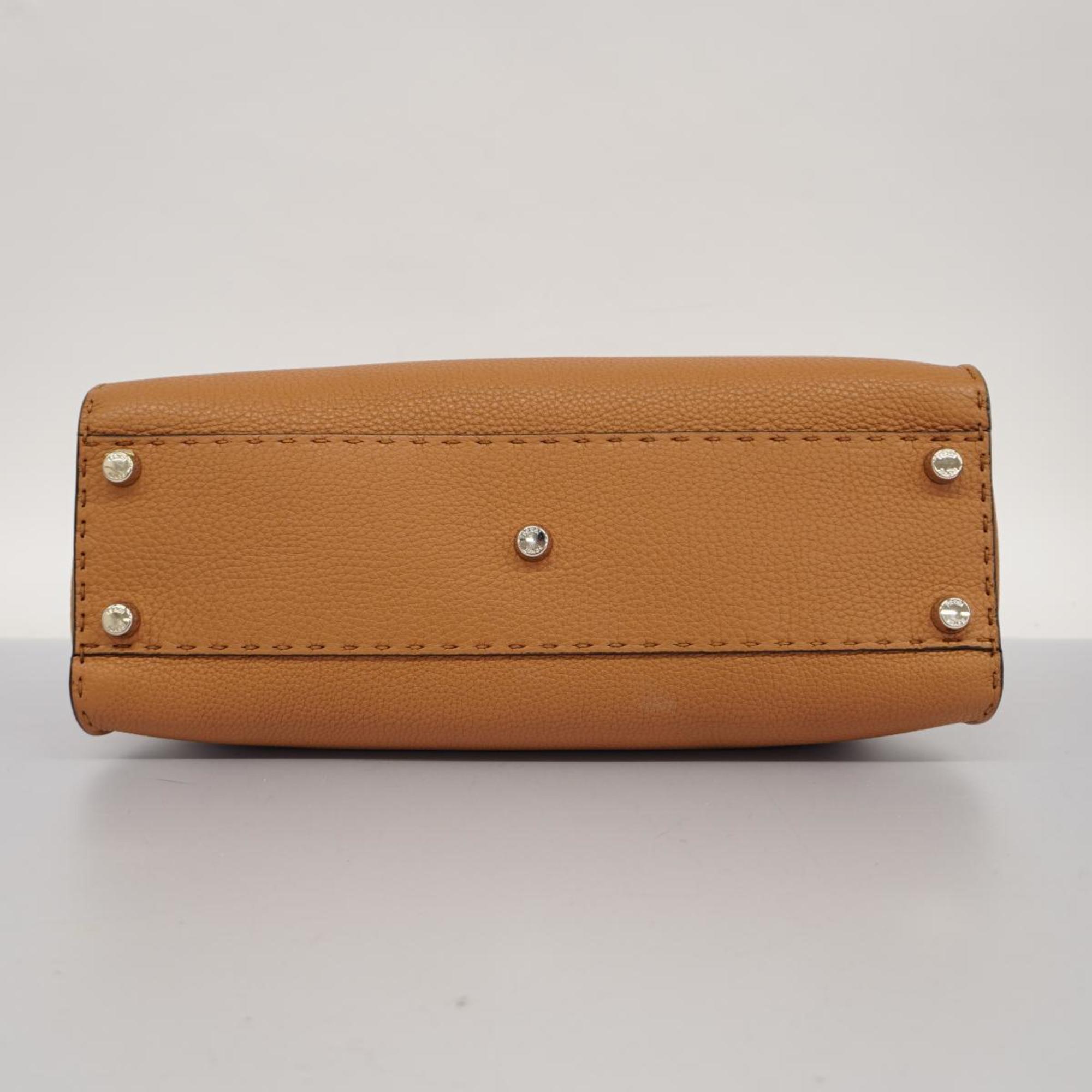 Fendi handbag Selleria Peekaboo leather brown ladies