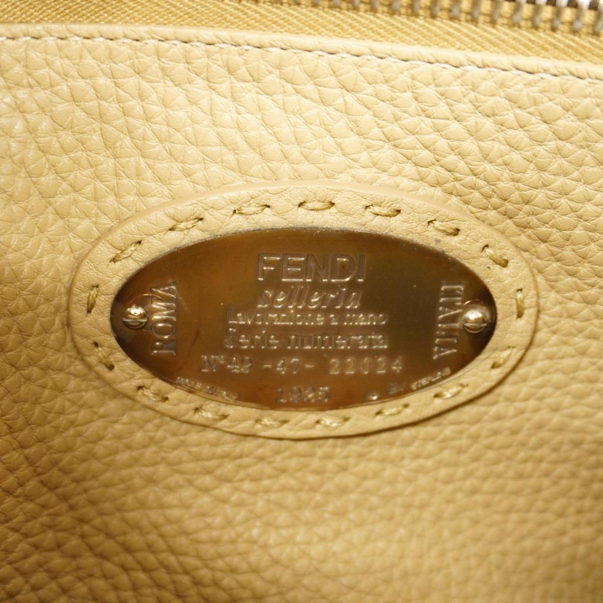 Fendi handbag Selleria Peekaboo leather brown ladies