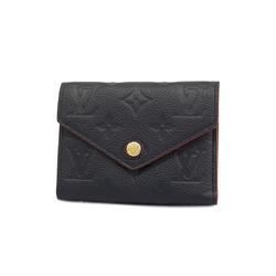 Louis Vuitton Tri-fold Wallet Monogram Empreinte Portefeuille Victorine M64577 Marine Rouge Ladies