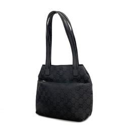 Gucci Shoulder Bag GG Canvas 002 1075 Black Women's