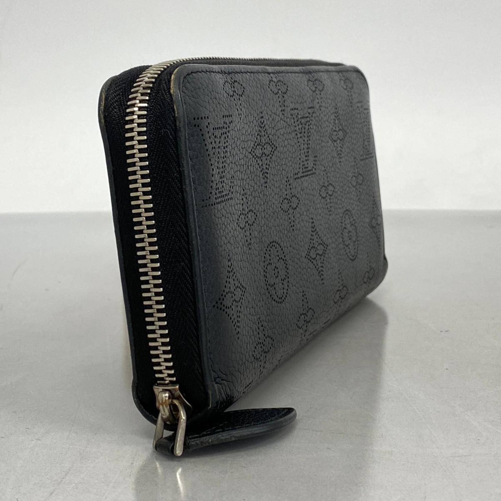 Louis Vuitton Long Wallet Mahina Zippy M61867 Noir Ladies