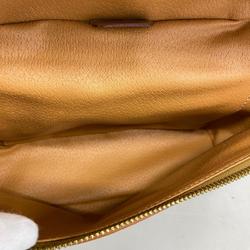 Celine Vanity Bag Macadam Leather Brown Women's