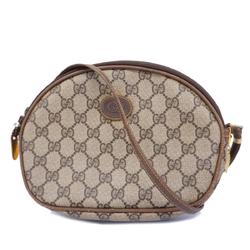 Gucci Shoulder Bag GG Supreme 007 983 1113 Leather Brown Women's