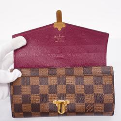 Louis Vuitton Long Wallet Damier Portefeuille Clapton N64448 Ebene Ladies