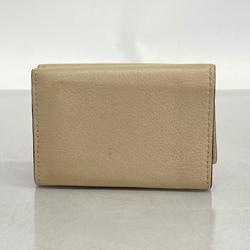 Louis Vuitton Tri-fold Wallet Portefeuille Lock M69340 Greige Women's