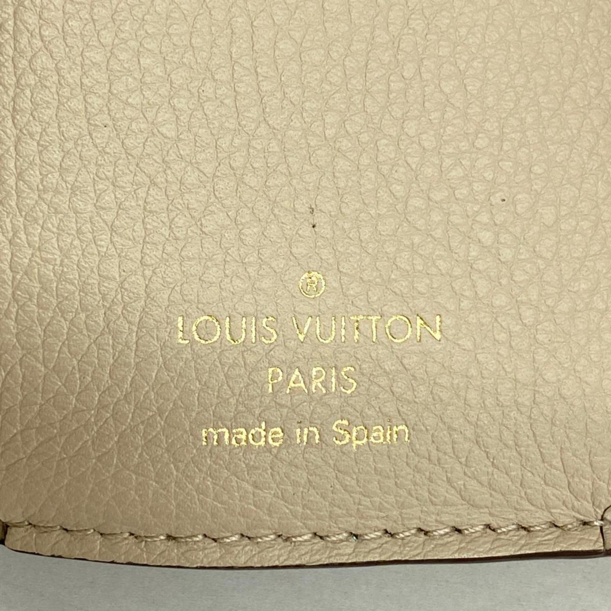 Louis Vuitton Tri-fold Wallet Portefeuille Lock M69340 Greige Women's