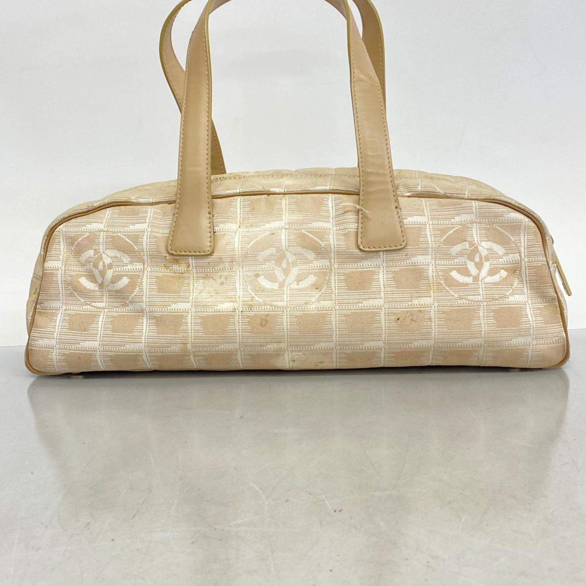 Chanel handbag New Travel Nylon Beige Ladies