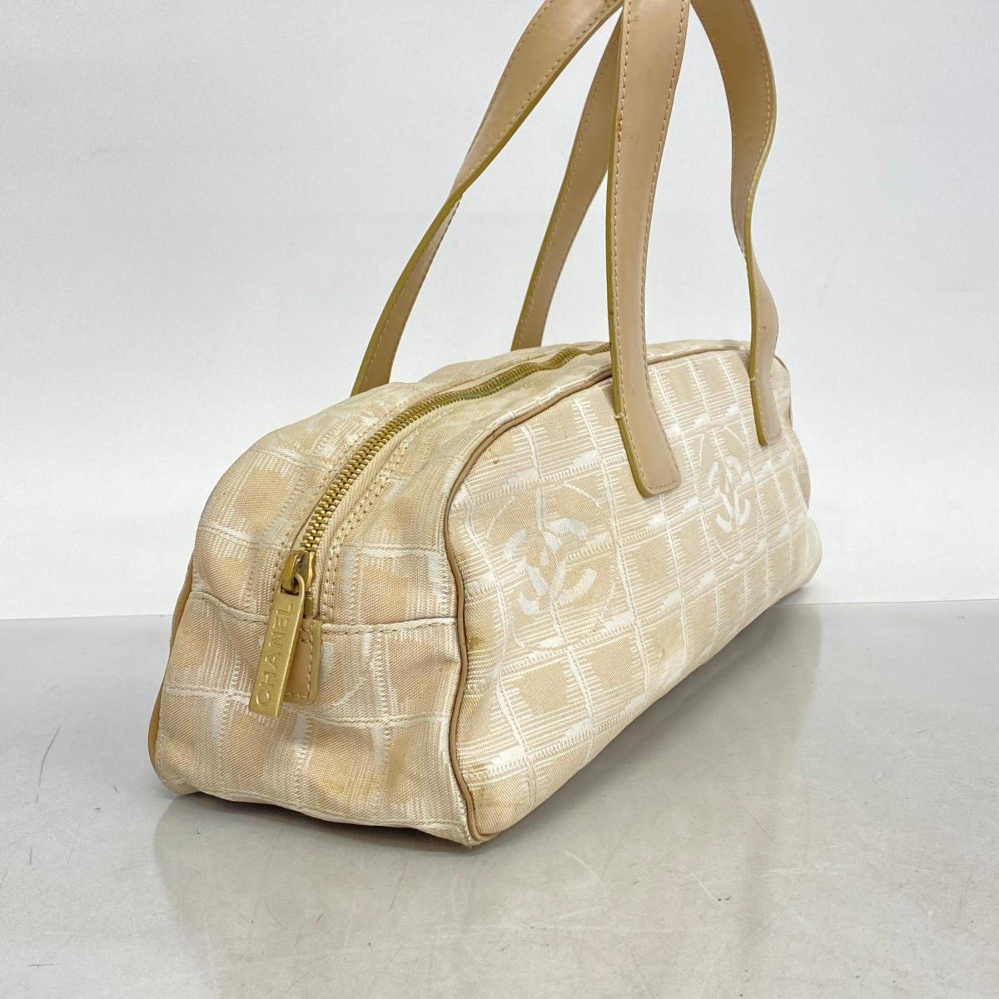 Chanel handbag New Travel Nylon Beige Ladies