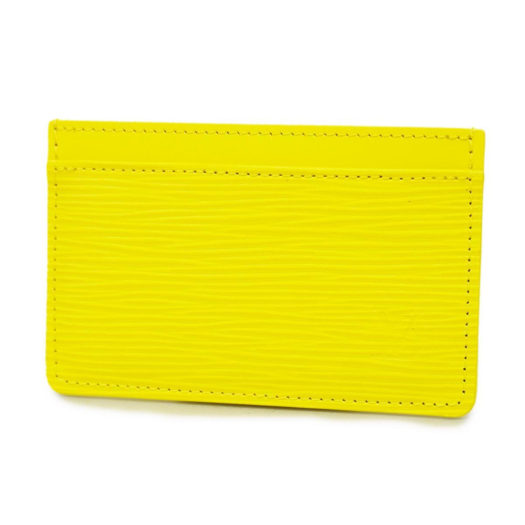 Louis Vuitton Business Card Holder/Card Case Epi Porte Carte Sample M60329 Citron Men's/Women's