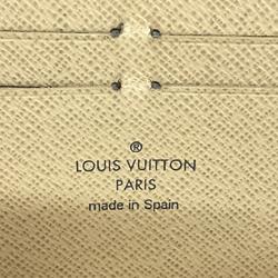 Louis Vuitton Long Wallet Damier Azur Portefeuille Clemence N61210 White Ladies