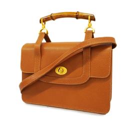 Gucci Handbag Bamboo 000 113 0231 Leather Brown Women's