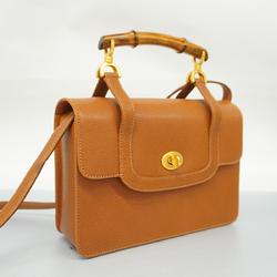 Gucci Handbag Bamboo 000 113 0231 Leather Brown Women's
