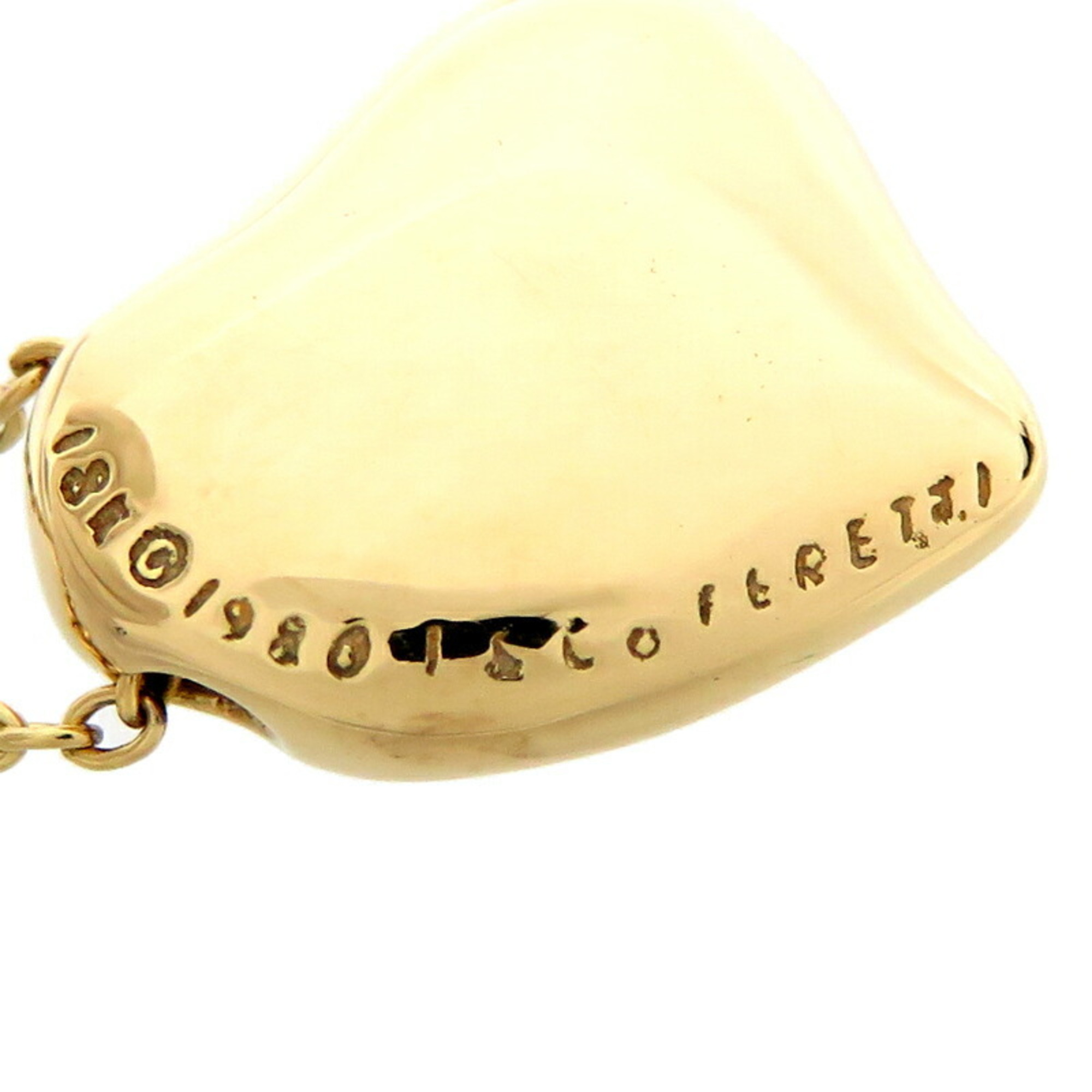 Tiffany 18KYG Full Heart Women's Necklace in 18K Yellow Gold
