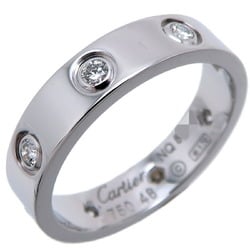 Cartier #48 0.19ct Diamond Love Wedding Ladies Ring B4050600 750 White Gold Size 8