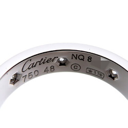 Cartier #48 0.19ct Diamond Love Wedding Ladies Ring B4050600 750 White Gold Size 8