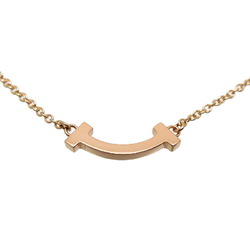 Tiffany & Co. Purchased in March 2024 T Smile Women's Necklace 62617721 750 Pink Gold