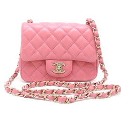 Chanel Matelasse Chain Women's Shoulder Bag A35200 Lambskin Pink
