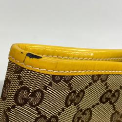 Gucci Tote Bag GG Canvas 211971 Brown Yellow Champagne Women's
