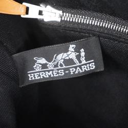 Hermes Tote Bag Foult GM Canvas Black Men's Women's
