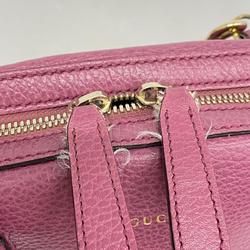 Gucci Handbag Interlocking G 388560 Leather Pink Women's