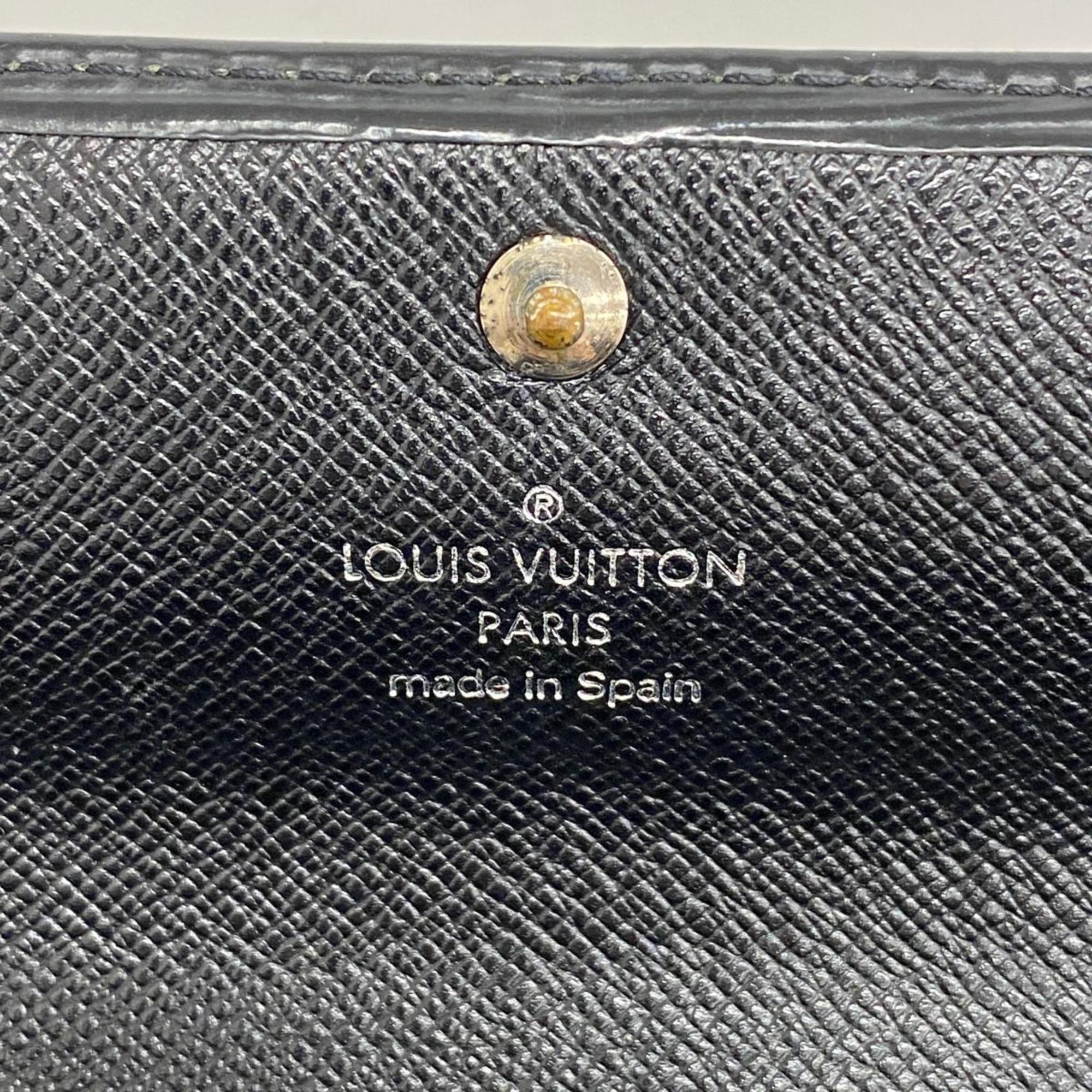 Louis Vuitton Long Wallet Epi Pochette Porto Monnaie Credit M63572 Noir Ladies