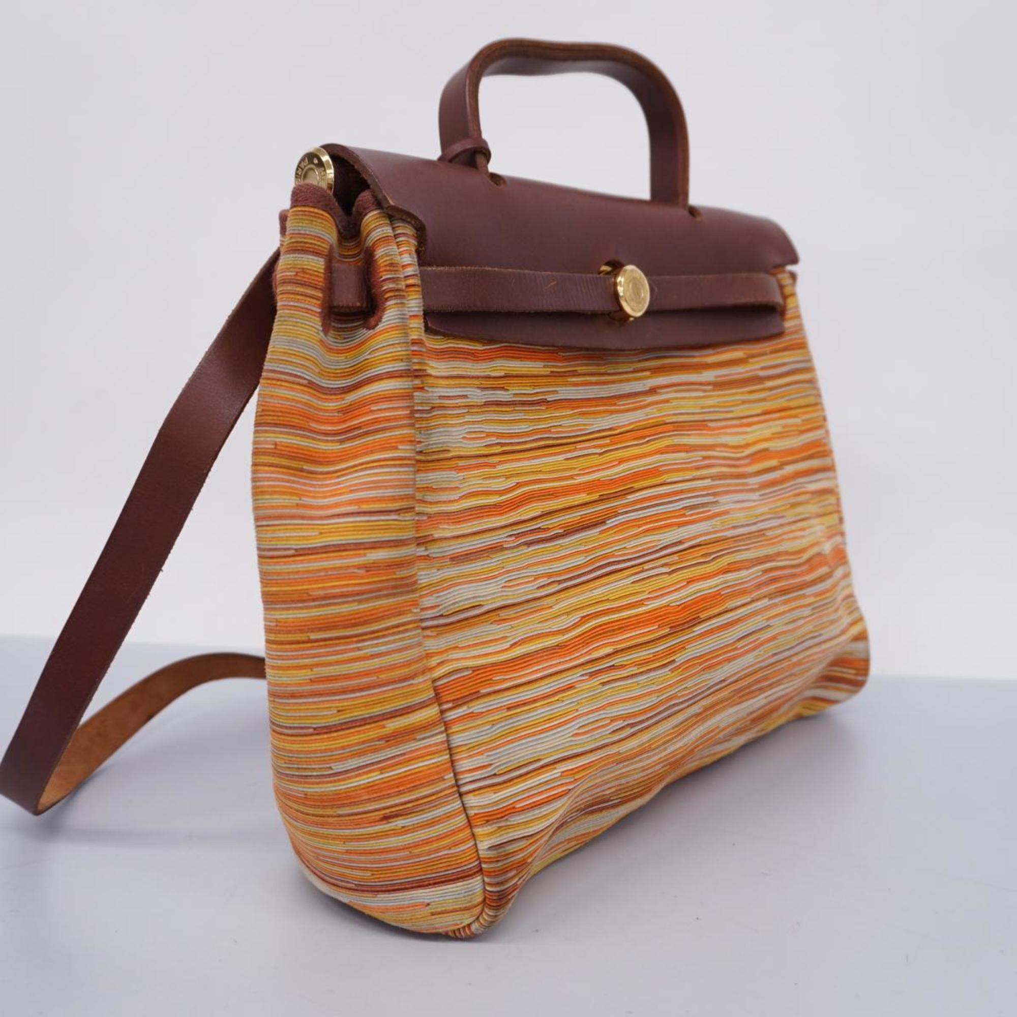 Hermes Handbag Airbag PM □G Stamp Vibrato Brown Multicolor Women's