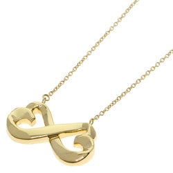 Tiffany Double Loving Heart Necklace K18 Yellow Gold Women's TIFFANY&Co.