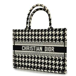 Christian Dior Tote Bag Book Canvas Black Women's
