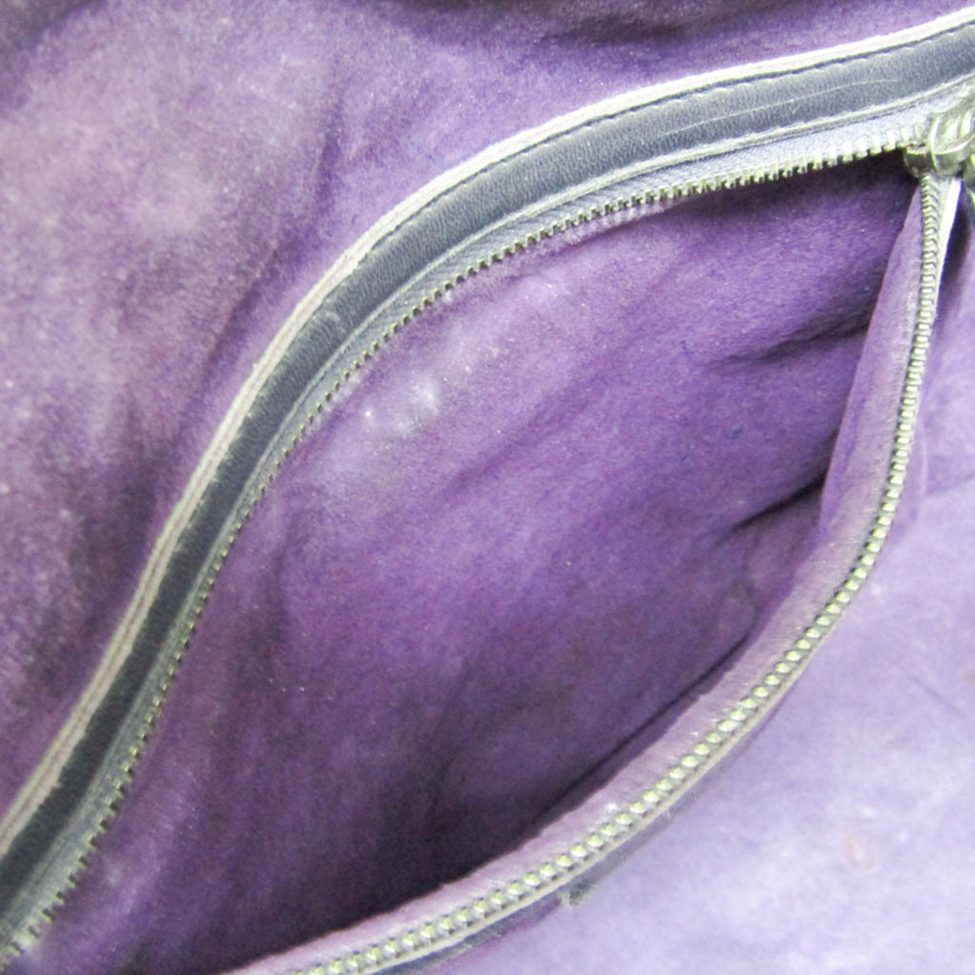 Bottega Veneta Intrecciato 214728 Women's Leather Handbag Dark Purple
