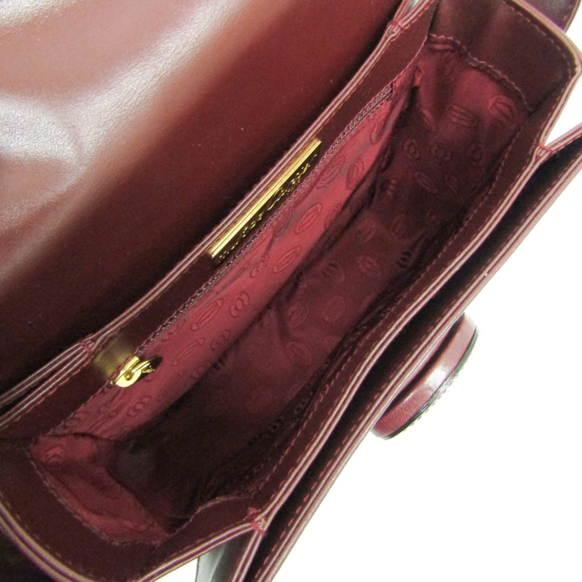 Cartier Must Women's Leather Shoulder Bag Bordeaux