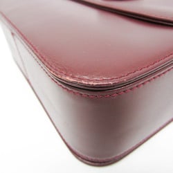 Cartier Must Women's Leather Shoulder Bag Bordeaux