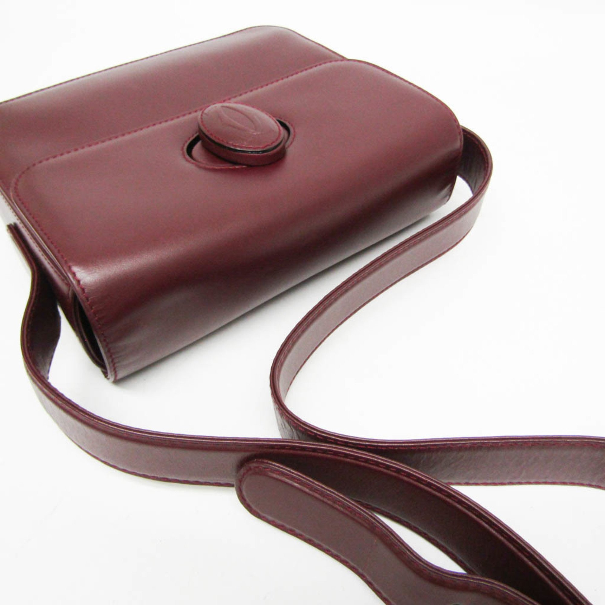 Cartier Must Women's Leather Shoulder Bag Bordeaux