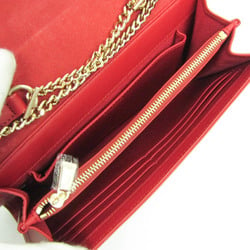 Furla Women's Leather Chain/Shoulder Wallet Red Color