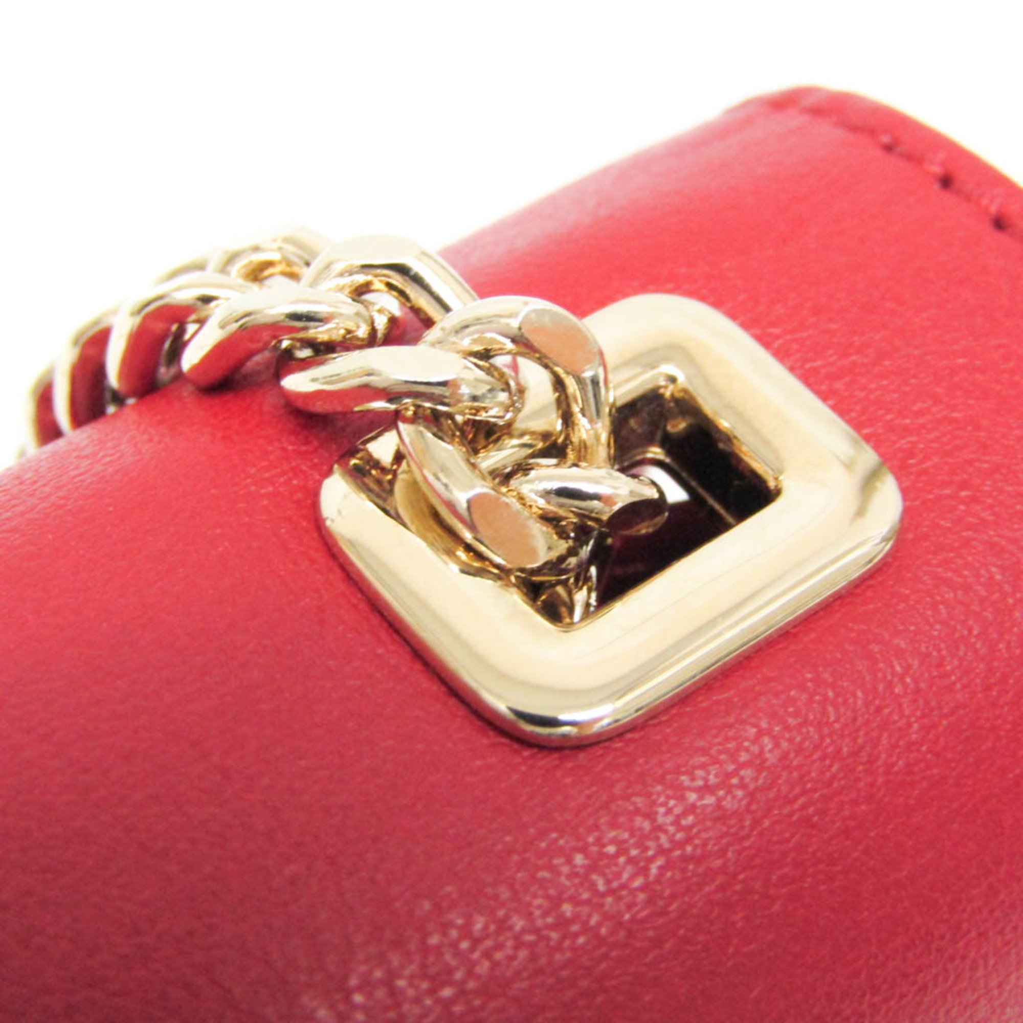 Furla Women's Leather Chain/Shoulder Wallet Red Color