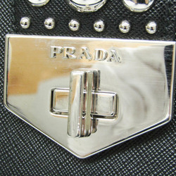 Prada Saffiano B2752M Women's Leather Handbag Black