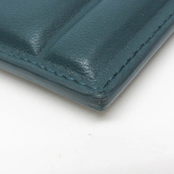 Bottega Veneta BLOCK QUILTING 592855 Women,Men Leather Clutch Bag Blue Green